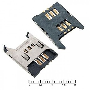 SIM-06A, Держатель SIM SIM-06A, 6 контактов