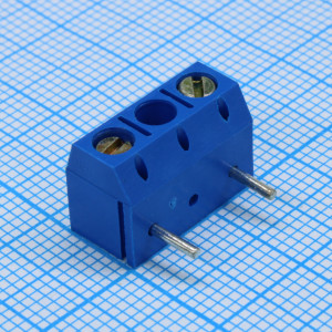 DG301R-5.0-02P-22-00A(H), Винтовой клеммный блок с защитой провода, 2 контакта. Серия DG301R-5.0