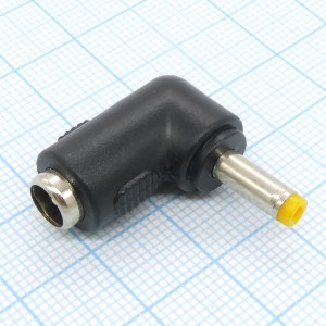 AD гн 5.5*2.1 - шт 4.0*1.7 угловой, переходник низковольтного питания