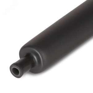 Трубка термоусадочная клеевая ТТК(2:1)-60/30 черн, Термоусадочная черная клеевая трубка 2:1 без подавления горения, нарезка по 1 м.