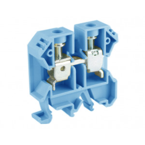 Проходная клемма USK-16(BU), Проходная клемма, тип фиксации провода: винтовой, номинальное сечение: 16 мм кв., 76A, 800V, ширина: 12 мм, цвет: синий, тип монтажа: DIN35