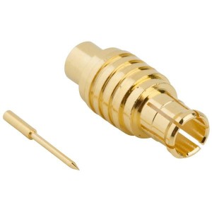 252107-75, РЧ соединители / Коаксиальные соединители MCX STRAIGHT PLUG .085 GOLD 75 OHM