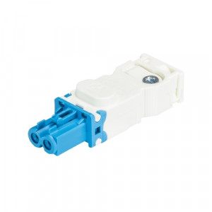 Розеточный разъем на кабель GST15I2S B1 ZR1WW BL02, Розеточный разъем на кабель диам. 6 - 7,7 мм, 2 полюса, SELV, винтовая фиксация, номинальное напряжение: 50V, номинальный ток: 16A, цвет корпуса: белый, цвет контактной вставки: синий, серия gesis GST15i2