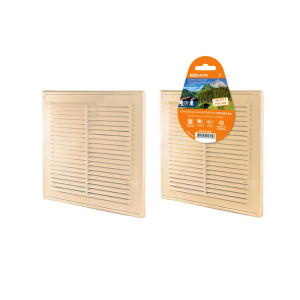 Решетка разъемная с москитной сеткой, 250х250 "ЭКО" (беж.) SQ1807-0081