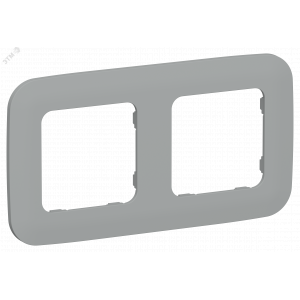 FLITE ARTISTIC Рамка 2-местная РУ-2-А-ФлС серый IEK FI-M22-31-20-K03