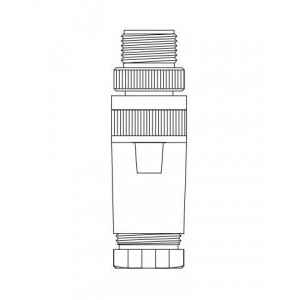 858-006-103RKT4, Цилиндрические метрические разъемы M12 6 P M S/C CBL BACKSHELL 10u
