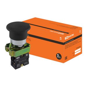 Кнопка BС21 "Грибок" без подсветки черный 1з SQ0704-0042