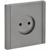 FORTE&PIANO Розетка 1-местная без заземления с защитными шторками винтовое крепление 10А FP517 сталь IEK FP-R13-10-K46