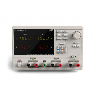 АКИП-1168, Источник питания постоянного тока 204.8Вт, 1 канал 0-32В/3.2А, 2 канал 0-32В/3.2А, 3 канал 2.5В/3.3В/5В/3.2А, дискретность  10мВ/ 10мА
