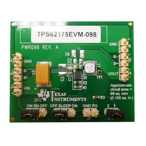 TPS62175EVM-098, Средства разработки интегральных схем (ИС) управления питанием TPS62175 Eval Mod
