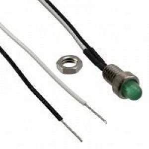 6039-004-304G-A, Светодиодные панельные индикаторы H/E Green Diffused Lens