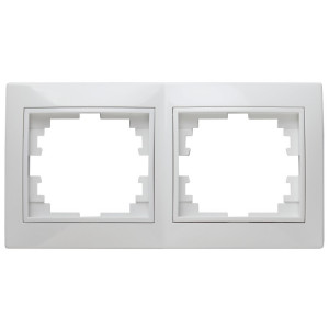 Рамка для розеток и выключателей Plano 1-502-01 на 2 поста горизонтальная, Б0027625