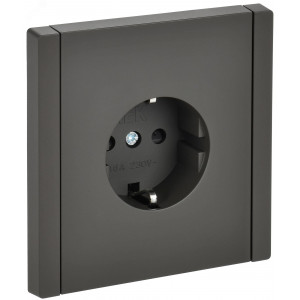 Розетка СП FORTE&PIANO FP313 16А с заземл. защ. шторки безвинт. крепл. сер. IEK FP-R14-16-1-K03