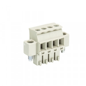 Розеточный разъем на кабель 8813 B/4 VL OB, Розеточный разъем, прямой, на кабель, шаг: 3.81 мм, 4 полюса, фиксация провода винтовая, исполнение: без маркировки, 250V, 8А, цвет: серый