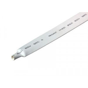 Трубка термоусадочная ТУТ нг 12,0/6,0 белая, термоусаживаемая трубка в метровой нарезке, не поддерживает горение