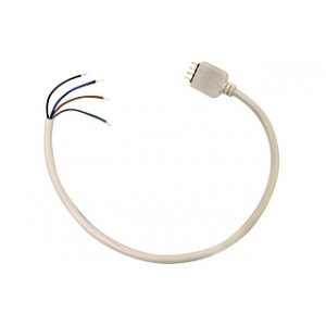 Коннектор выводной FIX-RGB-M-20cm 020776, 4-контактный разъем для соединения светодиодной ленты с ИК-контроллерами (с 24-, 28-, 44-кнопочными пультами управления), кабель 20 см.