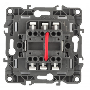 12-1004-05 Выключатель двойной, 10АХ-250В, IP20, без м.лапок, 2, антрацит (10/100/2500) Б0014655