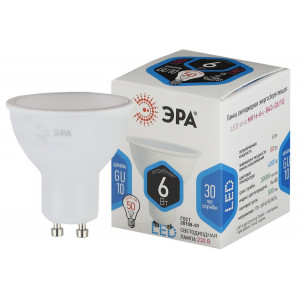 Лампочка светодиодная STD LED MR16-6W-840-GU10 GU10 6Вт софит нейтральный белый свет Б0020544