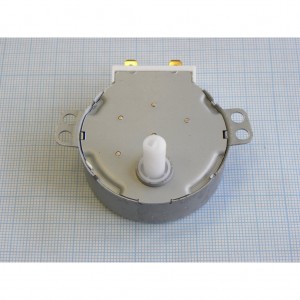 СВЧ:Двиг.тарелки SS-5-240-TD 220VAC, СВЧ:Двигатель тарелки, 220В 4W 5RPM(оборотов в минуту), пластмассовый вал со спилом (с лыской), высота вала 12мм