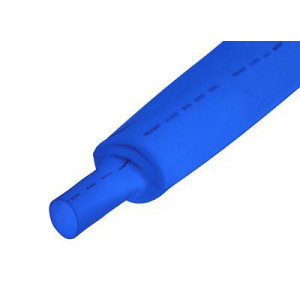 Трубка термоусадочная ТУТ нг 35,0/17,5 синяя, термоусаживаемая трубка в метровой нарезке, не поддерживает горение