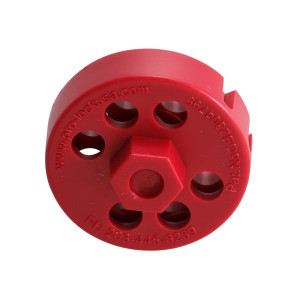 gws225203, Блокиратор тросовый Pro-Lock, стальной трос в виниловой оболочке, материал зажима – полипропилен, длина троса – 1.5 м, диаметр троса – 3.5 мм, ключ в комплекте, цвет – красный, 1 шт/упак