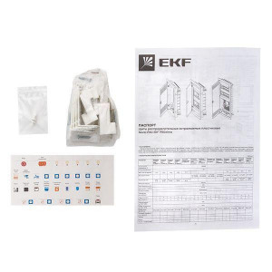 Основание комбинированного щита Nova 2 DIN-рейки + 2 монтаж. платы 4 габарит IP40 PROxima nv-cbase-2+2