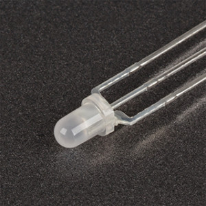 Светодиод ARL-3514EGW/3L 003010, Поставка под заказ от 5000 шт. Выводной круглый светодиод, d=3 мм, матовая белая линза. Цвет свечения красный (625 нм), зеленый (565 нм). Угол излучения 40°. Сила света Iv=100-180 мкд (красный), Iv=70-120 мкд (зеленый) при If=20 мА. VF=2.0-2.5 В. Три выво