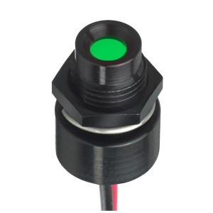 QRM85BXXG24E, Светодиодные панельные индикаторы Rear mount 8mm indicator green 24VDC, IP67, 200mm Wires