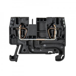 Проходная клемма WKFN 2,5/35 SCH, Проходная клемма, тип фиксации провода: пружинный, номинальное сечение: 2,5 мм кв., 24A, 800V, ширина: 5 мм, цвет: черный, тип монтажа: DIN35