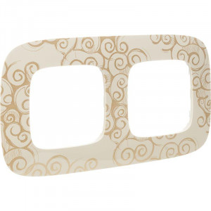 Рамка 2-м Valena Allure универсальная нарцисс золото 754352