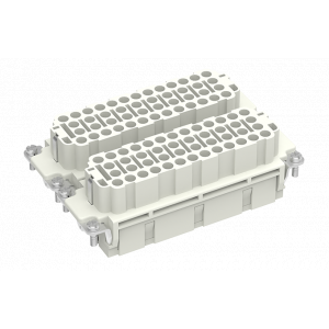 Розеточная контактная вставка SEE-092-FC, Розеточная контактная вставка, обжимная фиксация, 92 полюса + PE, типоразмер 48B, 500V, 16A, (обжимные контакты поставляются отдельно)