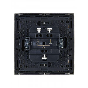 FORTE&PIANO Выключатель 2-клавишный 10А FP505 сталь IEK FP-V20-0-10-1-K46