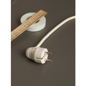 Вилка угловая ВПу11-01-Ст разборная с заземл. 16А бел. IEK EVP11-16-01-K01