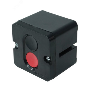 Пост управления ПКЕ 722 У2, 10А, 660В, ч-рный и красный цилиндр, накладной, IP54 ET523352