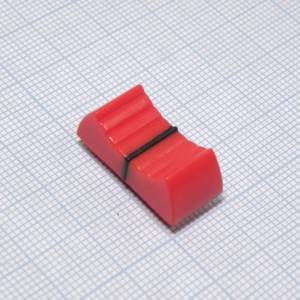 Ручка 7х24 красн., Ручка управления, для ползункового резистора