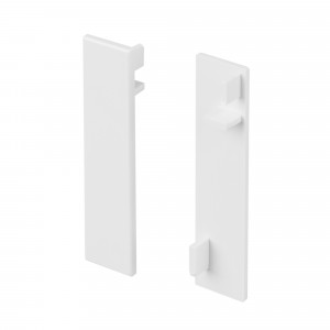 Заглушка PLINTUS-H54B WHITE 046167, Пара глухих заглушек для профиля PLINTUS-H54B белого цвета. Материал пластик.  В комплекте 2 шт., цена за 1 комплект.