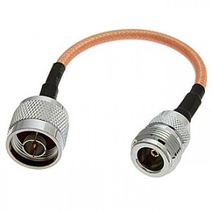 N-J-3-15CM-N-K-3, Разъем высокочастотный, кабельная сборка N штекер - N гнездо, длина 15 см