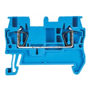 Проходная клемма WKF 1,5/35 BL, Проходная клемма, тип фиксации провода: пружинный, номинальное сечение: 1.5 мм кв., 17,5A, 500V, ширина: 4 мм, цвет: синий, тип монтажа: DIN35