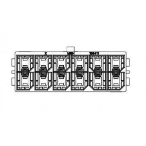 105411-0112, Проводные клеммы и зажимы Mega-fit Freehang Plg Hsg DR 12ckt Blk