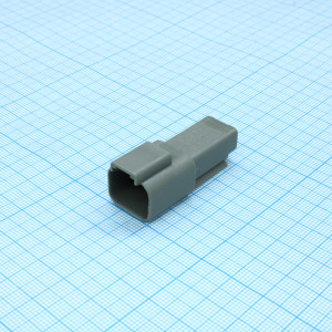 DT04-2P, Корпус разъема 2 контакта монтаж на кабель автомобильного применения