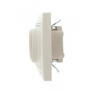 Розетка 2-м СП Mira 16А IP20 с заземл. со вставкой керамика крем. 701-0303-127