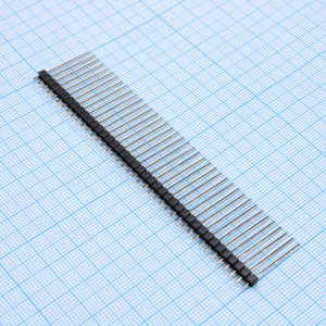 DS1021-1X40SF145-B-X, Соединитель штыревой, вилка на плату однорядная прямая 40pin(1x40), шаг 2.54мм