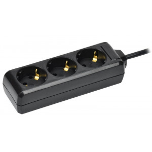 Удлинитель 3х1.5м с заземл. 16А IP20 У03 250В ПВС 3х1 черн. WYP10-16-03-01-Z-K02