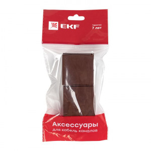 Соединитель (40х25) (4 шт) темное дерево EKF-Plast