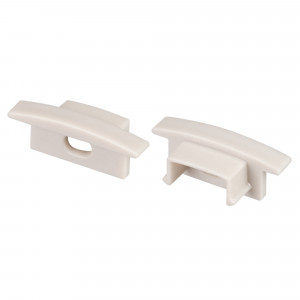 Заглушка LINE-2308-F с отверстием 040317, Пара заглушек для профиля LINE-2308-F. Материал - пластик. В комплекте 2 заглушки с отверстиями.