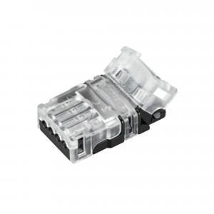 Коннектор HIP-MONO-10mm-2pin-STW-HD 042069, Одиночный коннектор (без провода) для подключения питания к открытым IP20 светодиодным одноцветным лентам шириной 10 мм с высокой плотностью светодиодов. Материал - прозрачный пластик. Обеспечивает соединение без видимых разрывов