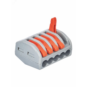 Клемма строительно-монтажная СМК 222-415 IEK UKZ-001-415, Клемма универсальная серия 222 5 контактов