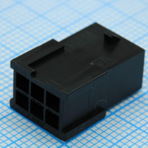 430200601, Кожух разъема вилка 6 контакт(ов) 3мм обжим кабеля Micro-Fit 3.0ї пакет