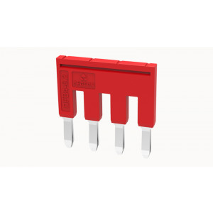 Соединительная перемычка DFB4-8.2-16-00Z(H), Соединительная перемычка, 4 полюса, изолированная, вилочная, для клемм: DS6, цвет: красный
