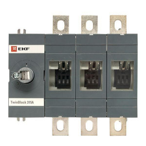 Рубильник 3п 315А без рукоятки управления TwinBlock PROxima tb-s-315-3p